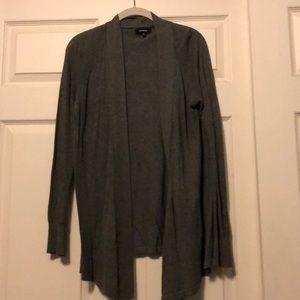 Open Front Grey Cardigan